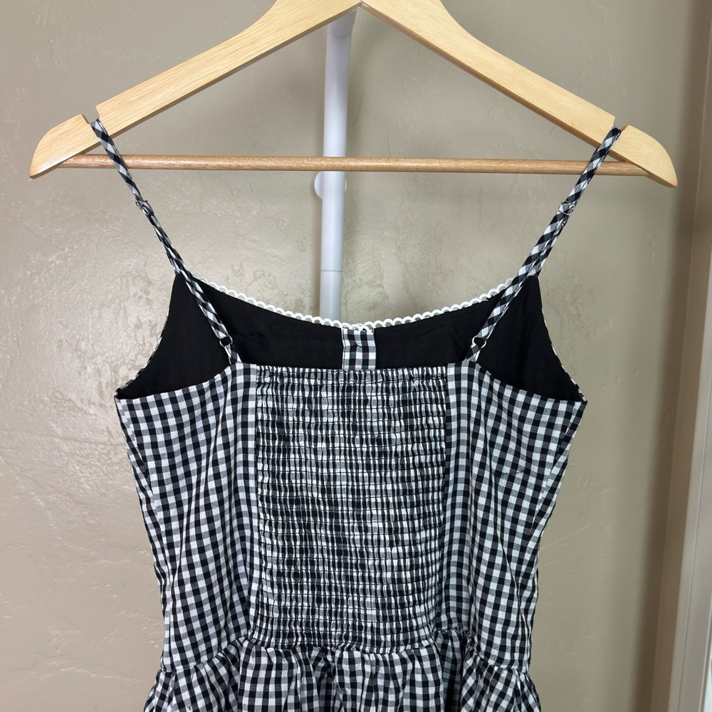 Commense Black White Gingham Button Front Cami Mini Dress XS NWT - Picture 8 of 11